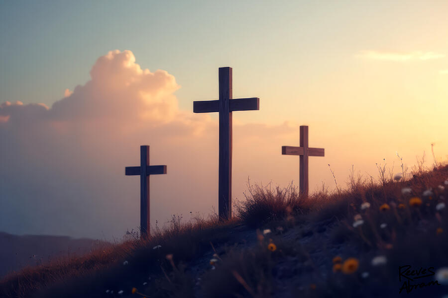 Three Crosses Silhouette Photograph by Reeves Abram - Pastor Reeves Studio - Pixels