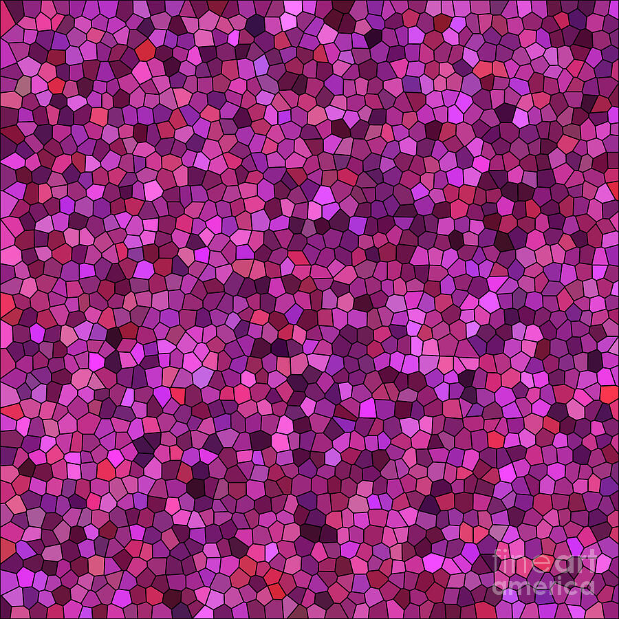 Vibrant Pink Mosaic Pattern Digital Art by Debbie Carpenter - Pixels