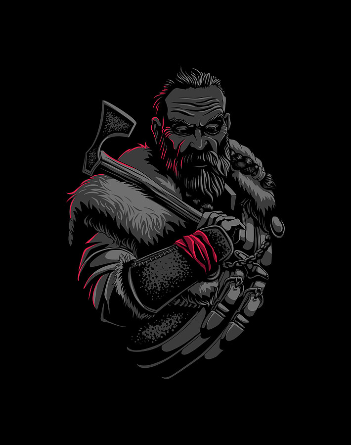 Viking Warrior With Axe Digital Art by Mister Tee - Pixels