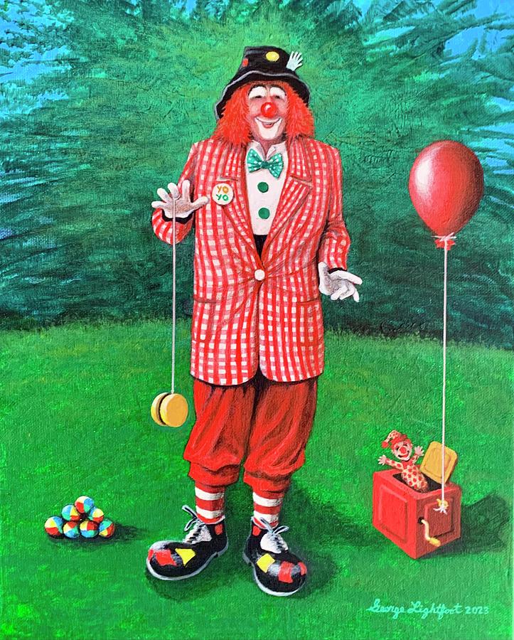 Yo Yo the Clown Painting by George Lightfoot - Pixels