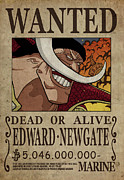 One Piece Wanted Poster - WHITEBEARD Beach Towel by Niklas