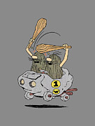 Wacky Races Boulder Mobile Greeting Card by Glen Evans