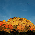Moon Rise at Sunset Outside of Sedona